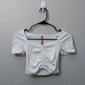 BNWOT white ribbed crop top - Size XS